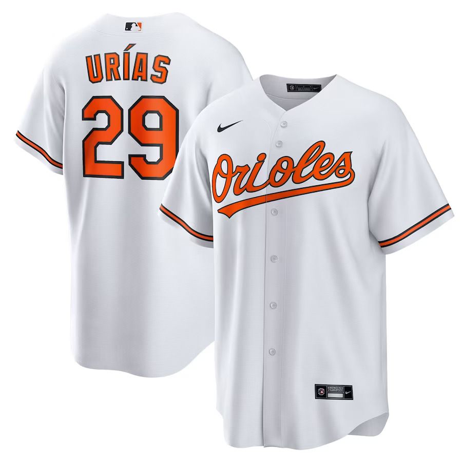 Men Baltimore Orioles #29 Ramon Urias Nike White Home Replica Player MLB Jersey->chicago cubs->MLB Jersey